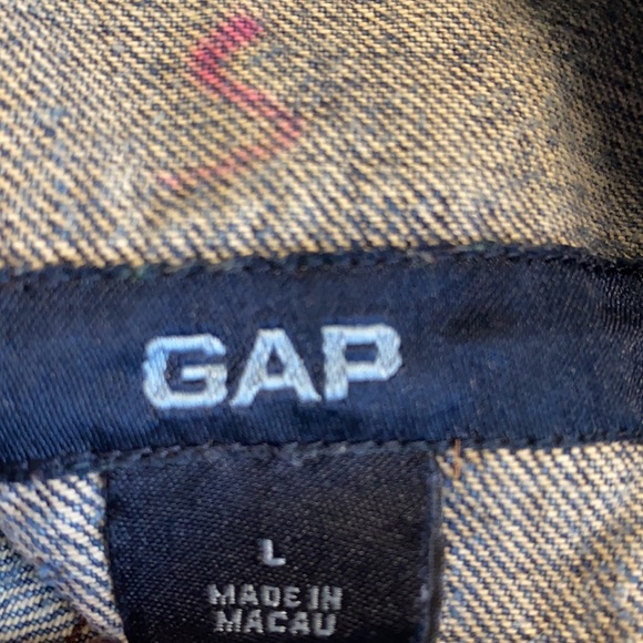 Gap Women’s Denim Jean Jacket OOAK Chess Size Lg - Picture 10 of 10